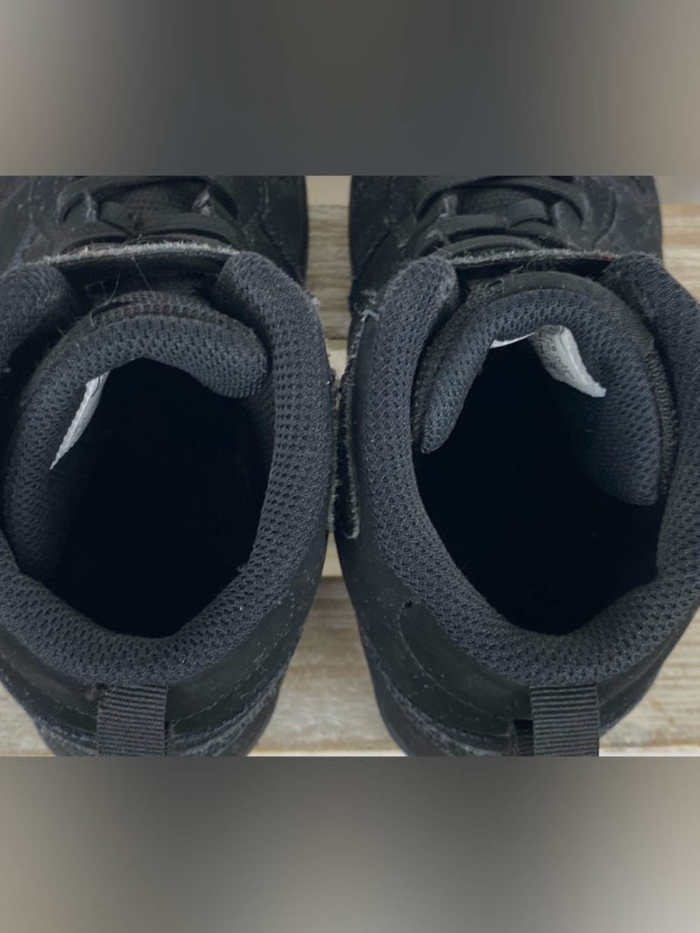 Nike kids Court borough Mid 2 athletic shoes sneakers size 1.5Y black colorway - Picture 9 of 12